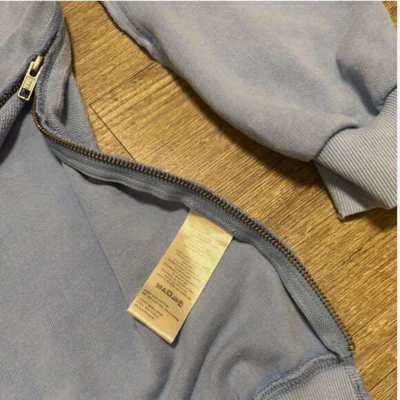 Free People Distressed Hoodie Pullover Slouchy Blue Womens M - Picture 6 of 8